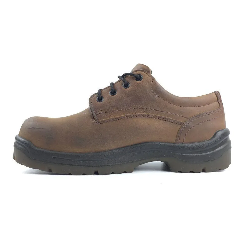 RED WING King Steel Toe Safety Work Shoe Low Top Oxford Brown Leather Workwear